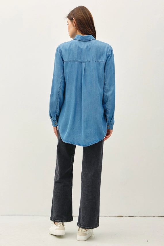 Dauphine Denim Blouse