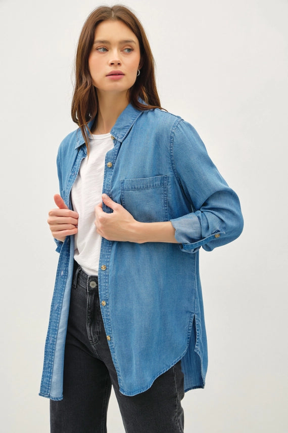 Dauphine Denim Blouse