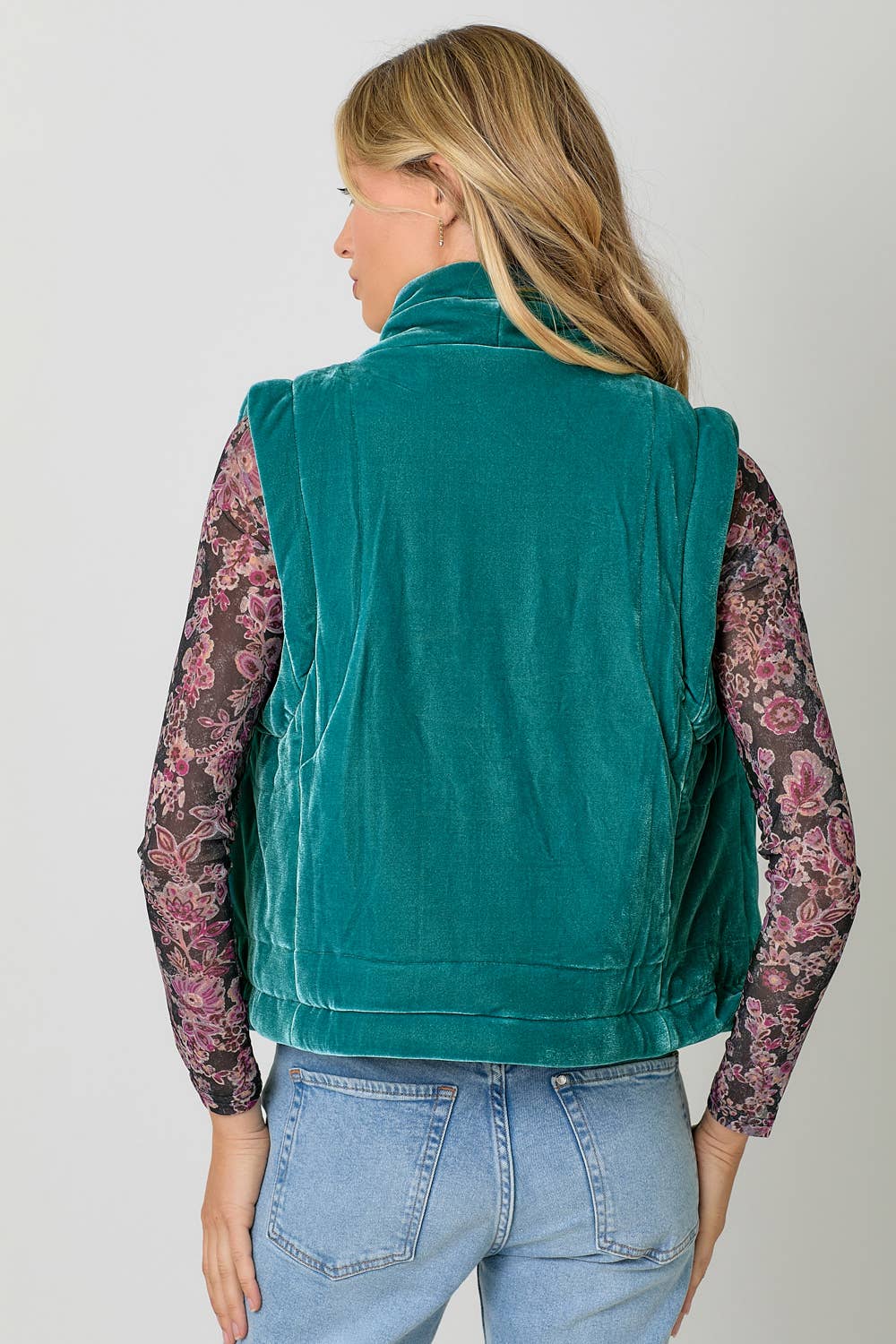 Briana Velvet Puffer Vest