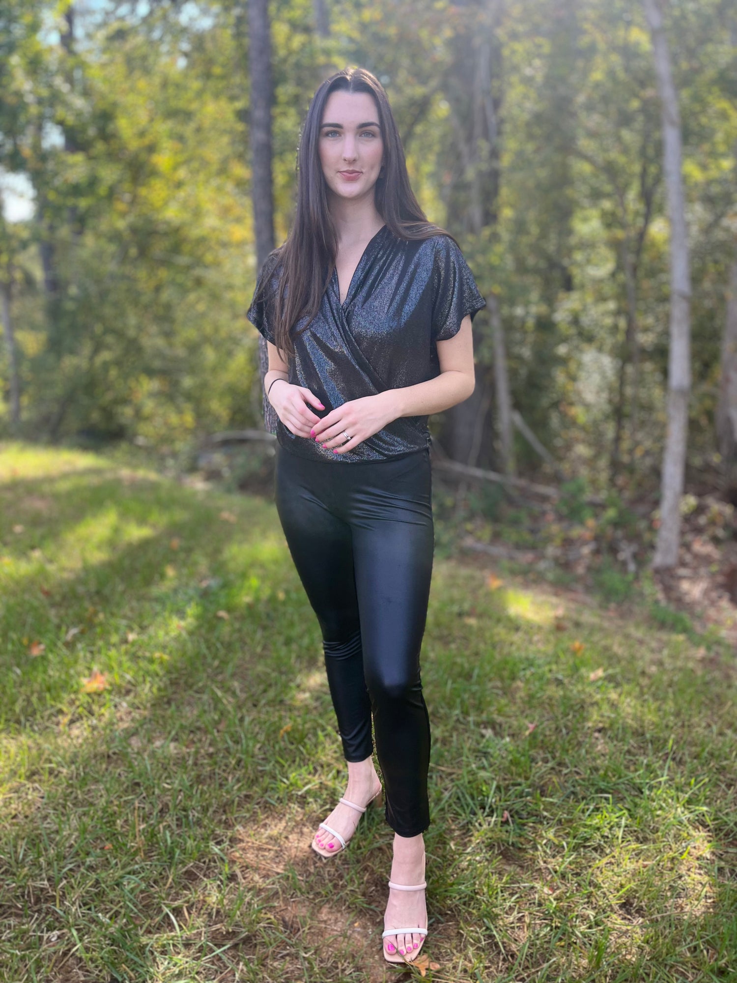 Liquid Leather Knit Leggings *Final Sale*