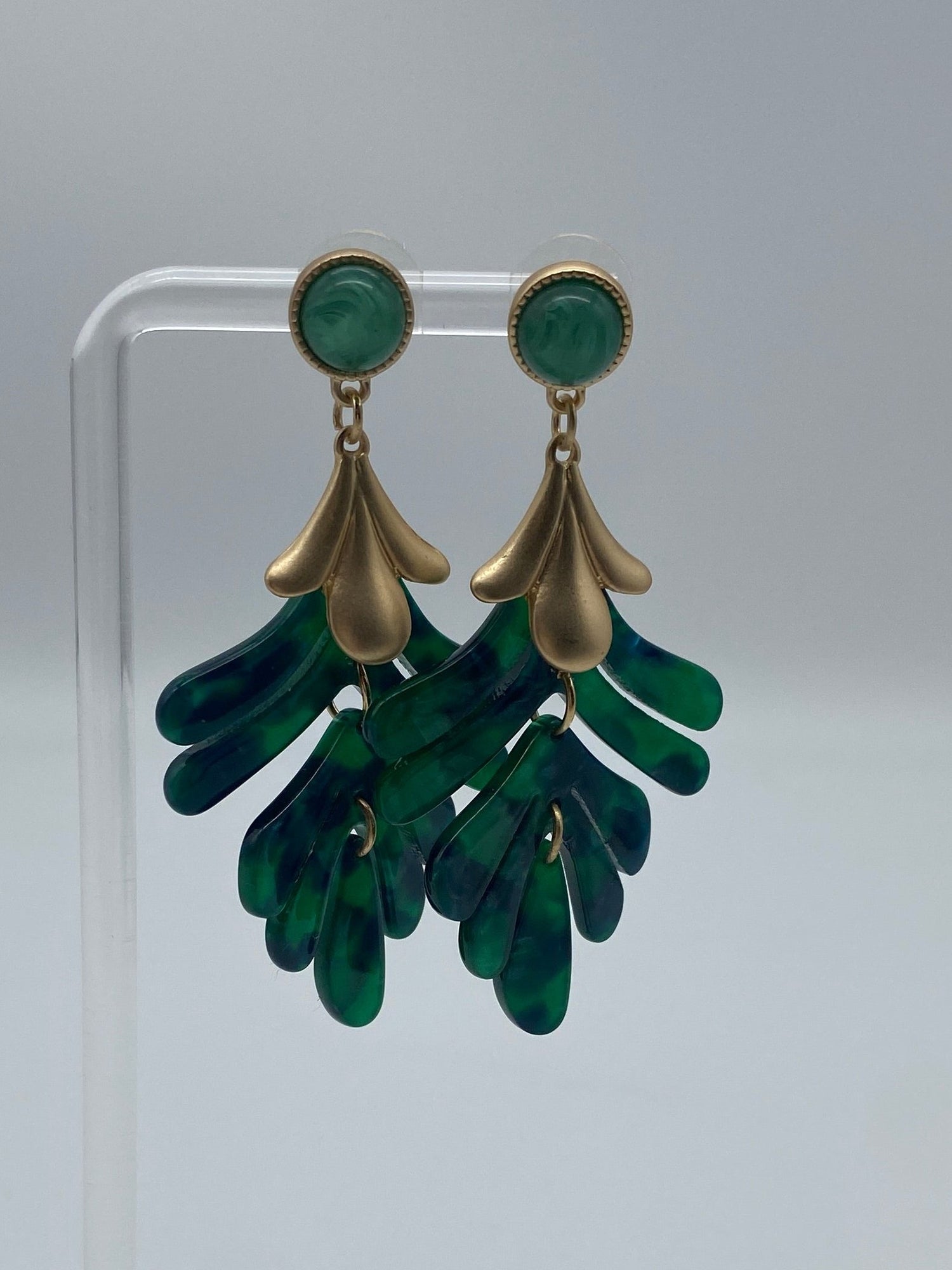 Emerald Cascade Drop Earrings