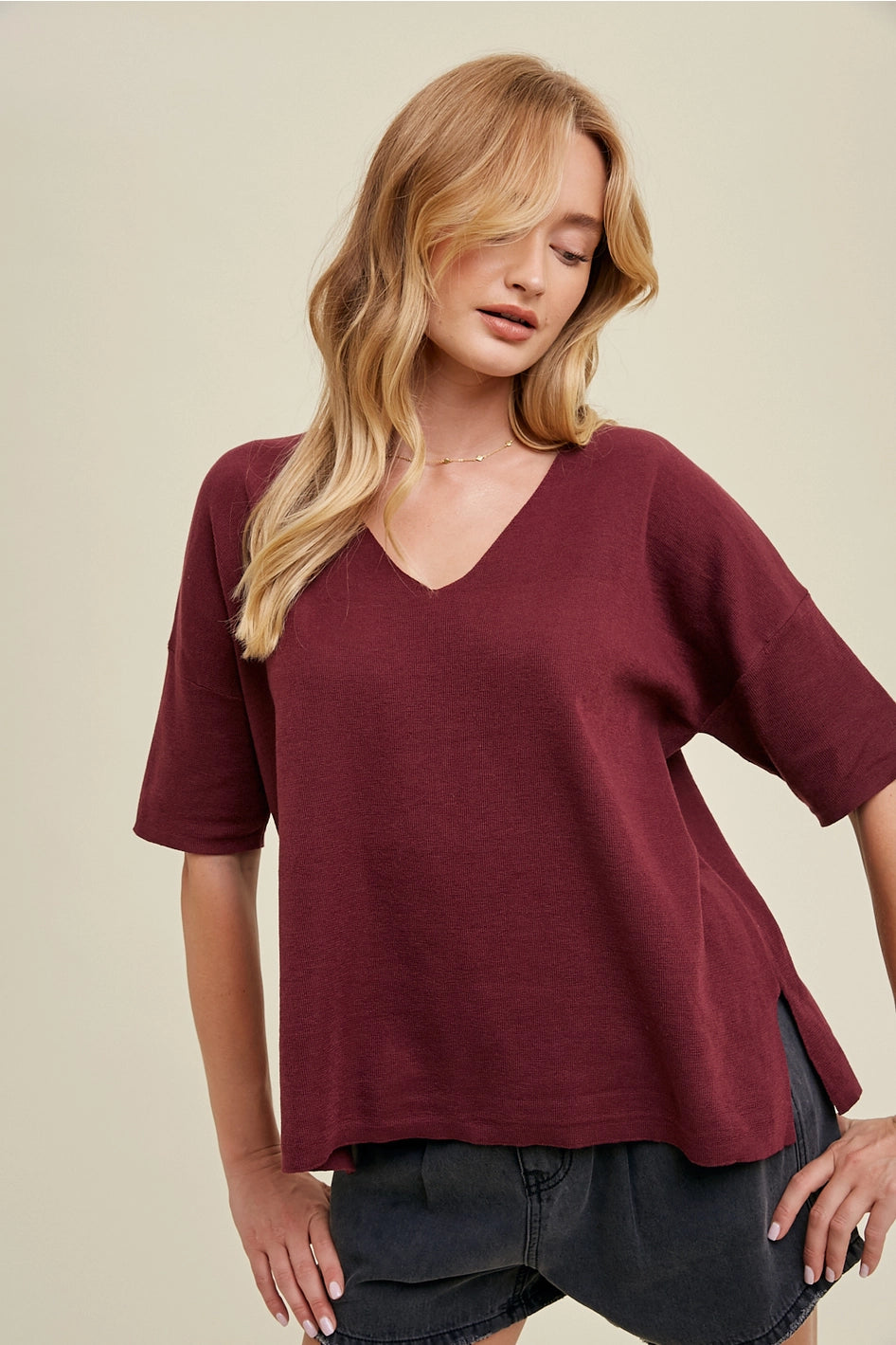 Merlot Dream Knit Top