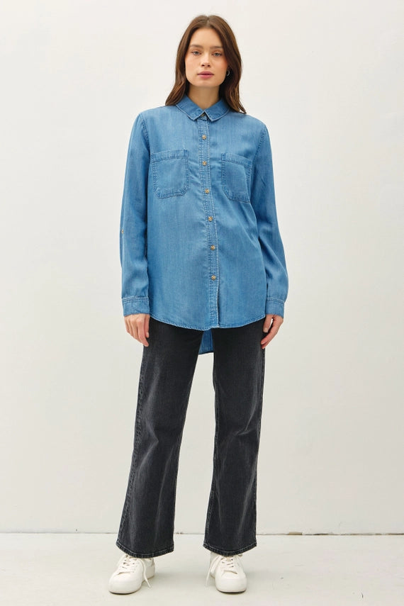 Dauphine Denim Blouse